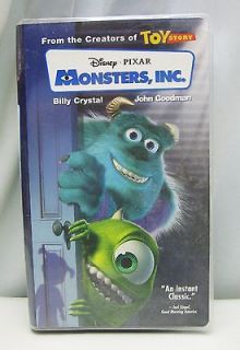 MONSTERS, INC Video VHS 2002 ClamShell Movie Disney Pixar FREE
