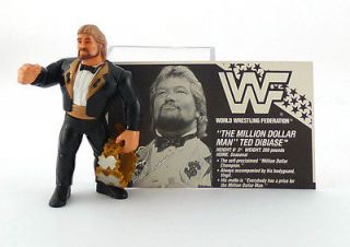 WWF Hasbro Million Dollar Man DiBiase + Belt + Proof Card Figure TD010