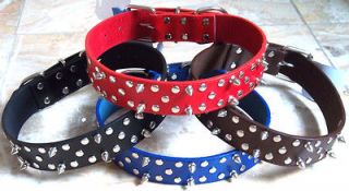 Thick WIDE Spiked Big Dog Collar LARGE/XL Leather Husky Dalmation