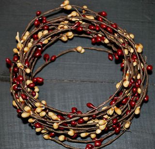 18ft Pip BERRY GARLAND     single ply     BURGUNDY & GOLD