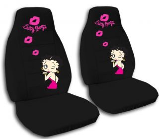 PAIR OF BETTY BOOP CAR SEAT COVERS W/PINK LIPS CUTE