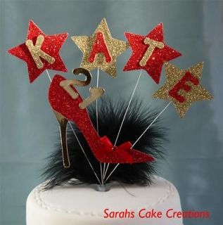 Sparkle Shoe / High Heel Cake Topper   Wedding Birthday Anniversary