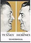 RARE Jack Dempsey Gene Tunney boxing program Testimonial 1926 1927
