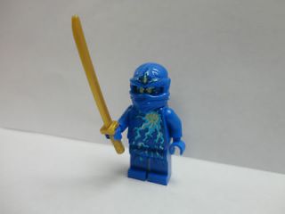 LEGO NINJAGO BLUE NRG JAY Ninja minifigure WITH GOLDEN SWORD new