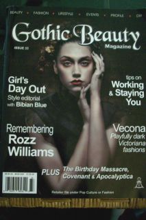 beauty magazine issue 33 vecona bibian blue roz williams goth gothic