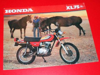 80 XL75 Sales Literature Brochure Vintage Enduro XL 75 Trail Bike