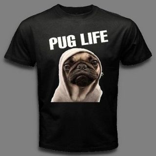 thug Hilarious Funny cute dog hip hop puppy Gangster black T SHIRT E53