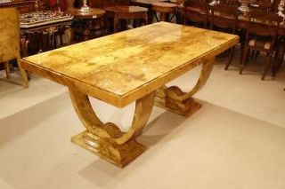 Stunning Art Deco Birdseye Maple Dining Table