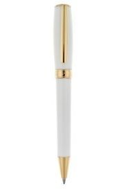 Chopard Andante Ballpoint Pen White Resin Body Yellow Gold Accents