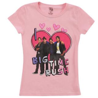 Love Big Time Rush Pink Short Sleeve T Shirt   Large #zCL