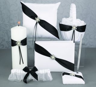 Twilight Black/White Wedding Collection (basket,pillow,gb,pen,garter