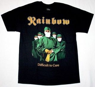 RAINBOW DIFFICULT TO CURE 81 BLACKMORE DEEP PURPLE ELF DIO NEW BLACK T