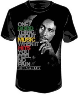Bob Marley   Good Music Hits Adult T Shirt Authentic Licensed Music