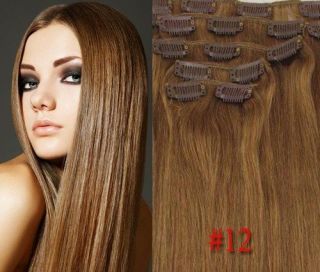 THICK HAIR EXTENSIONS ALL LENGTHS #12 L BROWN 180 GRAMS BODY BLING