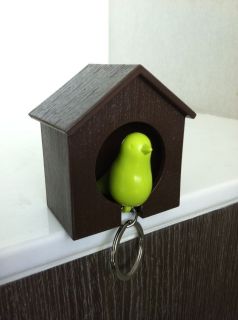 Sparrow Bird House Key Ring Chain / Access Card / Wall Arts Hook
