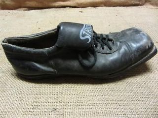 Leather Football Kicker Shoe Cleats Old Antique Baseball Shoes 7662