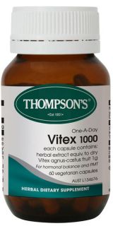 THOMPSONS One A Day VITEX 1000mg 60 Capsules Thompsons female hormone