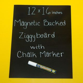 Magnetic Backed Kitchen or Office Ziggyboard Chalkboard with chalk