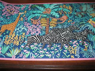 Animals Giraffe Zebra Navy Wallpaper Border Pink Trim EH10000 NIP