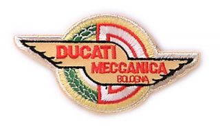 IRON ON SEW ON PATCH DUCATI MECCANICA BOLOGNA Great Gift Idea ! NEW