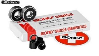 Bones Swiss   Skate Rated Bearings 608 8mm skateboard roller derby