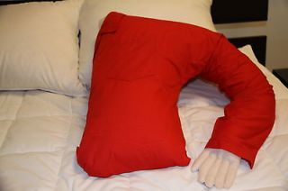 Man Holding Arm Decorative Gift Bed Bedding Sleeping Red Pillow