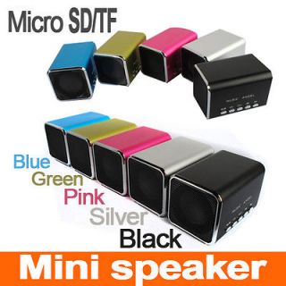 New Black Portable Music Player Mini Speaker USB Micro SD T Stereo FM