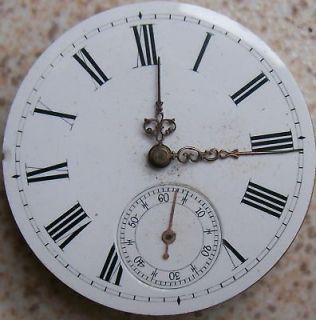 Courvoisier Freres Pocket watch movement & enamel Dial 38 mm. balance
