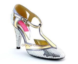BORDELLO Sequin Cabaret Retro Flapper High Heels Shoes