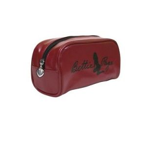 78021 Bettie Page Brick Red Makeup Case Holder Pin Up Pinup Rockabilly