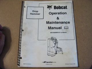 Bobcat skid loader drop hammer owners manual