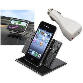 Car Holder Stand+White Charger Kit For New iPhone 5 4S 3GS iPod Touch