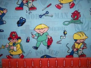CAREER DAY WORK MEDIC POLICE FIREFIGHTER COTTON FABRIC