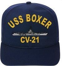 USS BOXER CV 21 Direct Embroidered CapU.S. NavyNEW