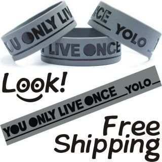 Gray YOLO You Only Live Once Bracelet Quality New Jewelry Wristband