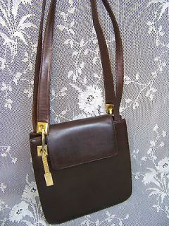 ORLANDI Italian Designer Structured Brown Leather Sling ,Shoulder Bag