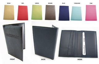 GENUINE LEATHER PASSPORT COVER HOLDER WALLET CASE TRAVEL 8 COLORS NEW