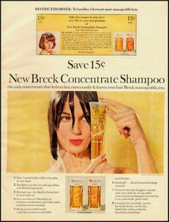 1965 vintage ad for Breck Concentrate Shampoo  033012