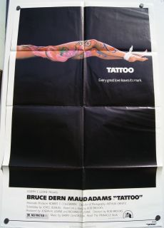 Original Tattoo Movie 27x41 Poster 1 Sheet Bruce Dern Cynthia Nixon