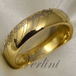 Tungsten Lord Ring Wedding Band Elvish LOTR The Rings Bridal Jewelry