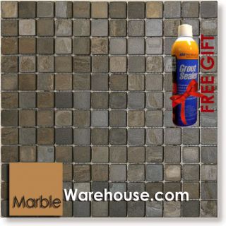 12X12 California Gold Slate Tile & Stone Mosaic Sheet for Flooring