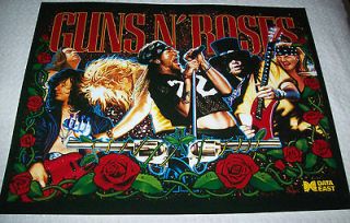 GUNS N ROSES By DATA EAST 1994 ORIGINAL NOS PINBALL MACHINE TRANSLITE