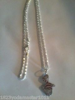 Cheshire Cat Necklace Silver Pltd Chain 23