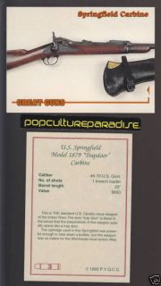 SPRINGFIELD MODEL 1879 TRAPDOOR CARBINE GUNS CARD