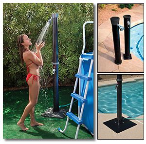 Outdoor Free Standing Solar Shower With Base for Patio and Pool decks