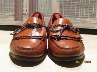 Mens Allen Edmonds Woodstock Two tone Brown Tasseled Loafers Size 13