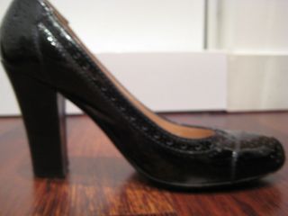 BRIONI Black Patent Leather Pumps w/ Rounded Toe Size37