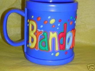 BRANDON   NEW Personalized Childrens Name Mug BLUE John Hinde