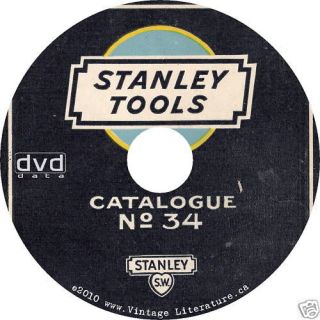 Stanley Vintage Workshop Tool Catalogs on DVD