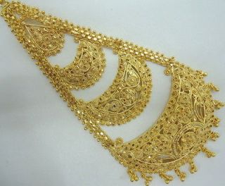 NEW OFFER INDIAN BOLLYWOOD GOLD TONE PASSA JHOOMER HEAD HAIR ACCESSORY